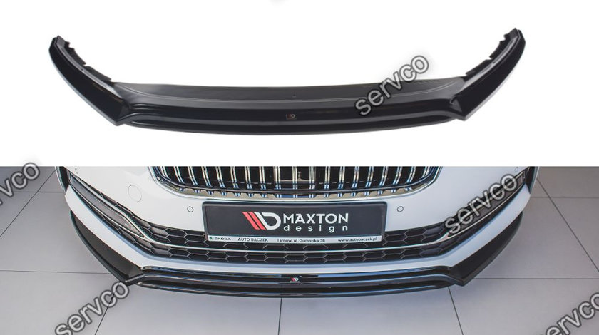 Prelungire splitter bara fata Skoda Superb Mk3 Facelift 2019- v10 - Maxton Design