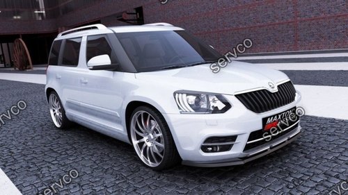 Prelungire splitter bara fata Skoda Yeti Facelift 2013-2017 v2 - Maxton Design