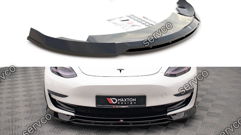 Prelungire splitter bara fata Tesla Model 3 2017- v3 - Maxton Design