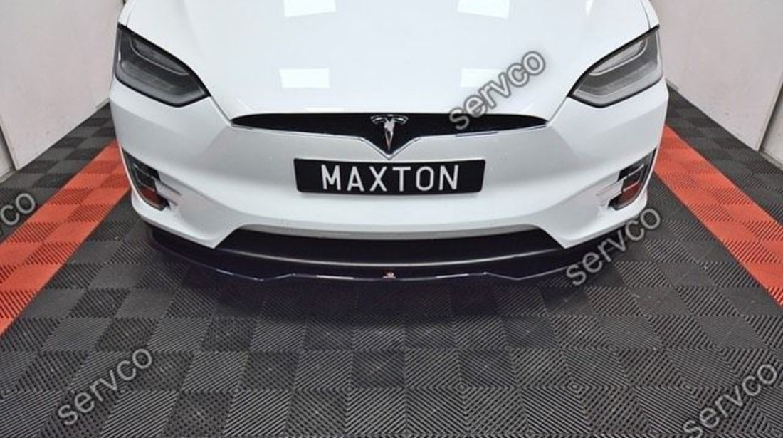 Prelungire splitter bara fata Tesla Model X 2015- v2 - Maxton Design