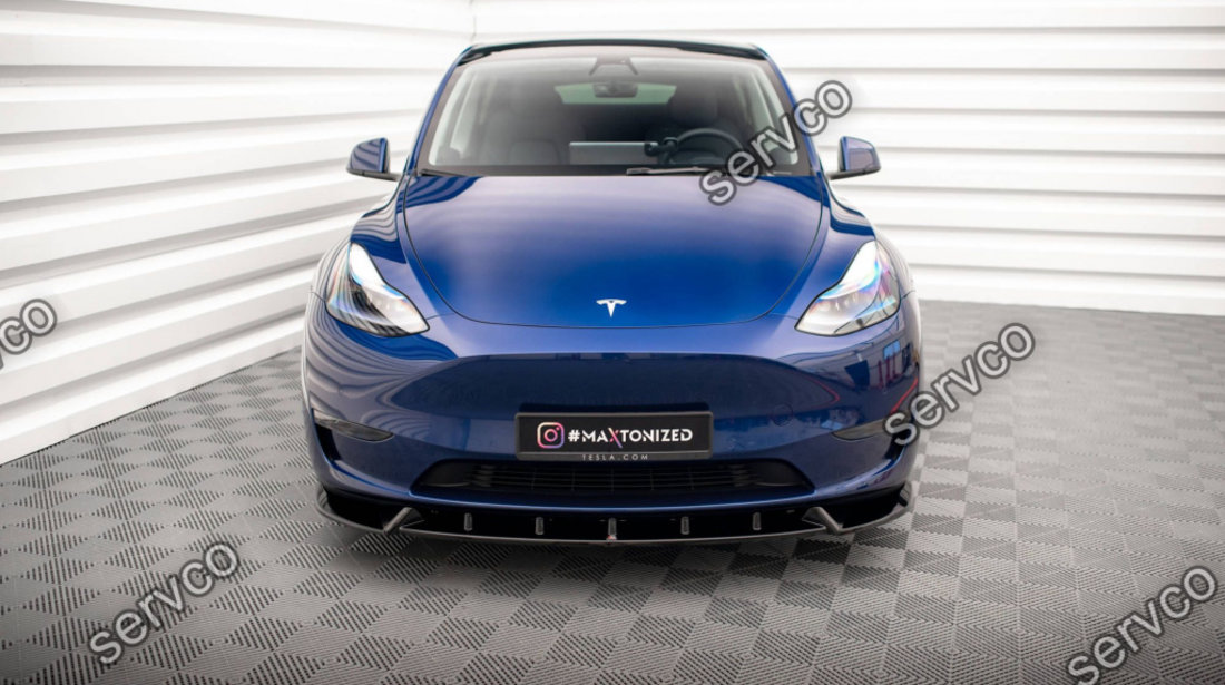 Prelungire splitter bara fata Tesla Model Y 2020- v1 - Maxton Design