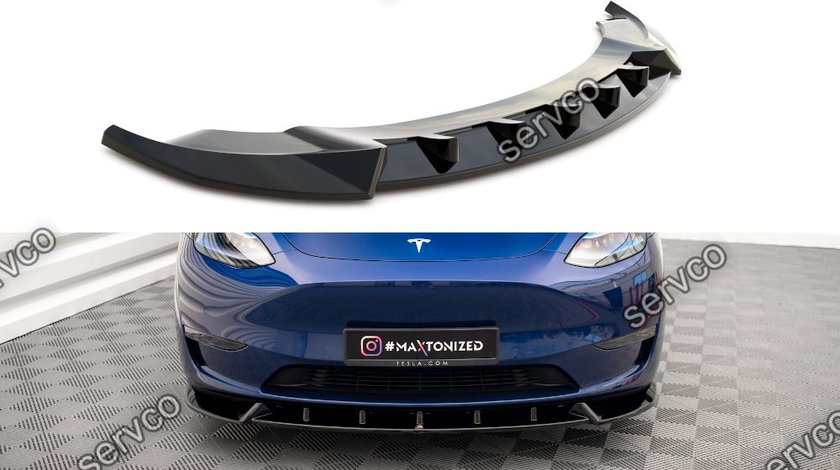 Prelungire splitter bara fata Tesla Model Y 2020- v1 - Maxton Design