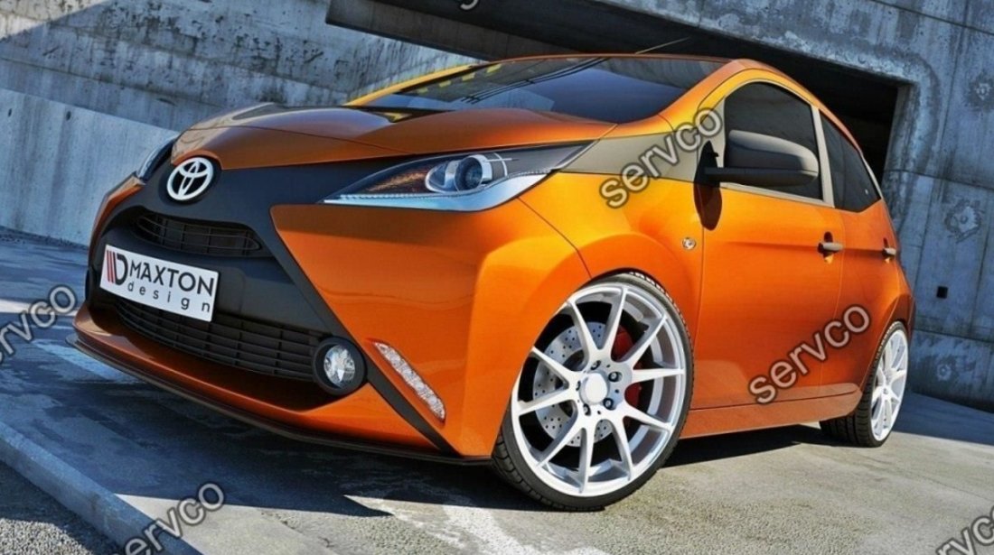 Prelungire splitter bara fata Toyota Aygo Mk2 2014- v2 - Maxton Design