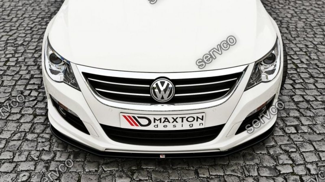 Prelungire splitter bara fata Volkswagen Passat CC R36 R line 2008-2012 v2 - Maxton Design