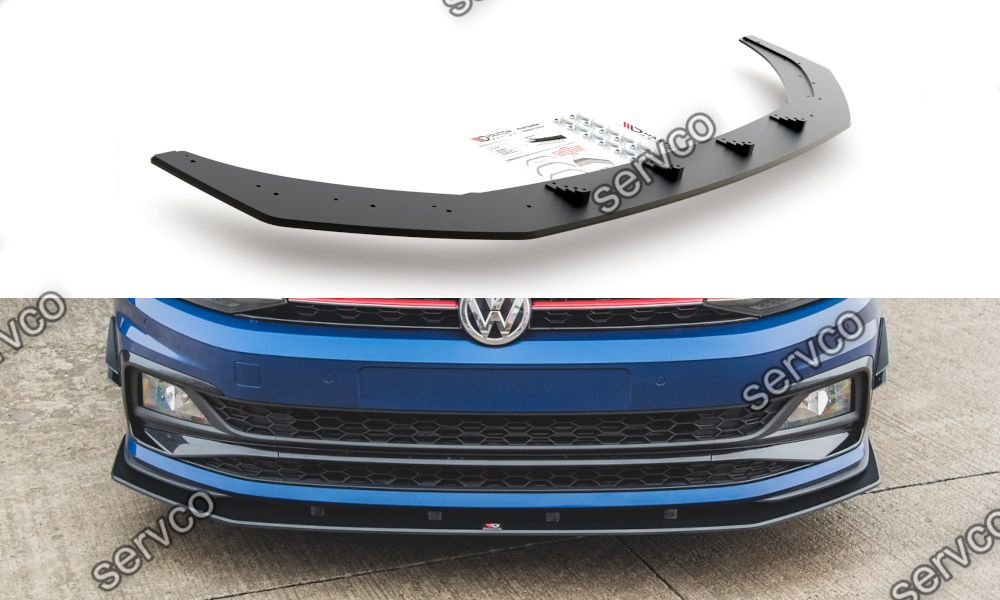 Prelungire splitter bara fata Volkswagen Polo GTI Mk6 2017- v15 - Maxton Design