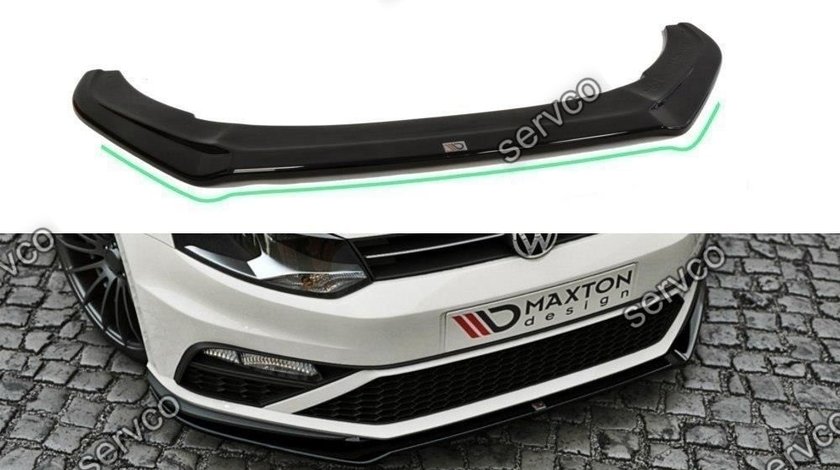 Prelungire splitter bara fata Volkswagen Polo Mk5 GTI Facelift 2015-2018 v2 - Maxton Design