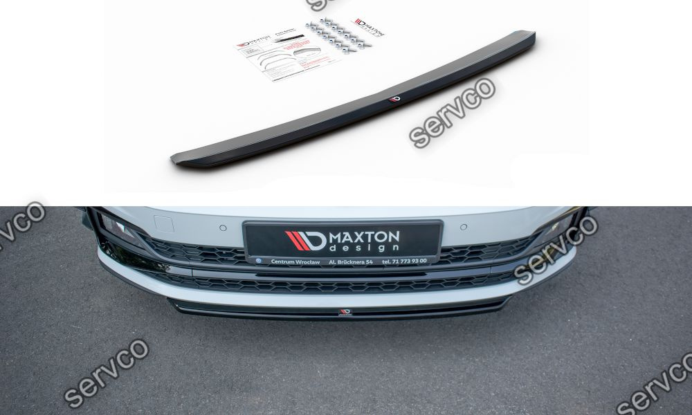 Prelungire splitter bara fata Volkswagen Polo Mk6 GTI 2017- v13 - Maxton Design