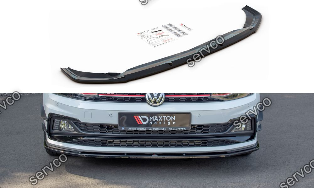 Prelungire splitter bara fata Volkswagen Polo Mk6 GTI 2017- v11 - Maxton Design