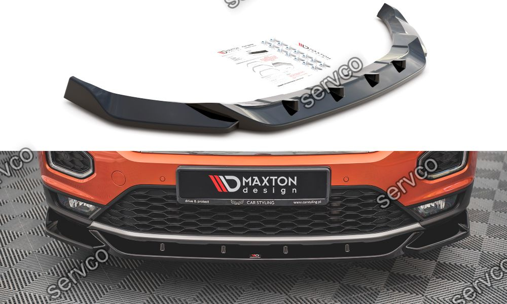 Prelungire splitter bara fata Volkswagen T-Roc Mk1 2017- v1 - Maxton Design