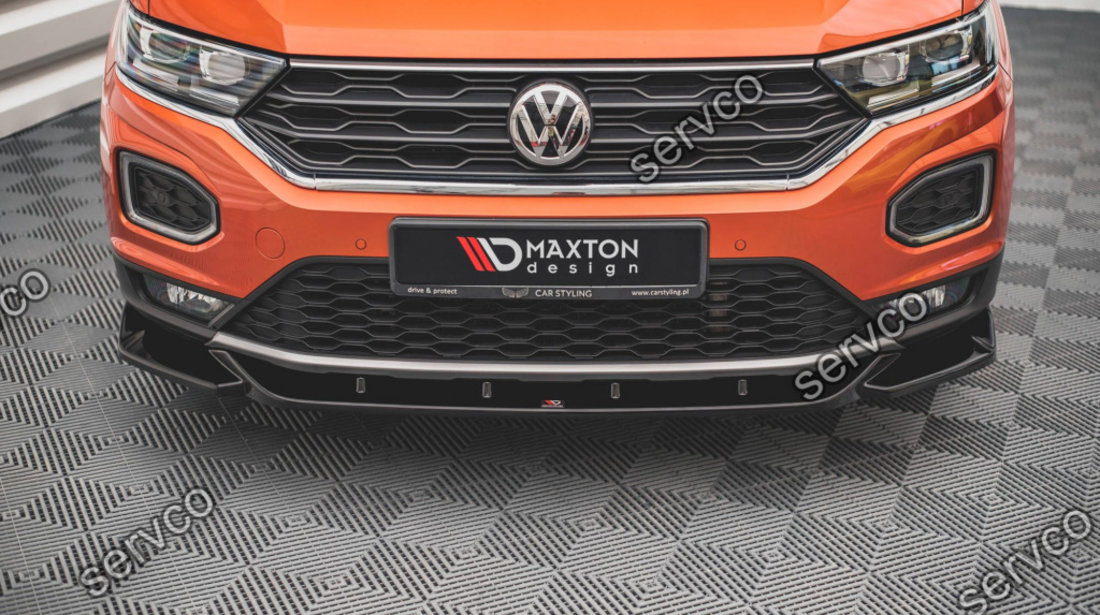 Prelungire splitter bara fata Volkswagen T-Roc Mk1 2017- v1 - Maxton Design