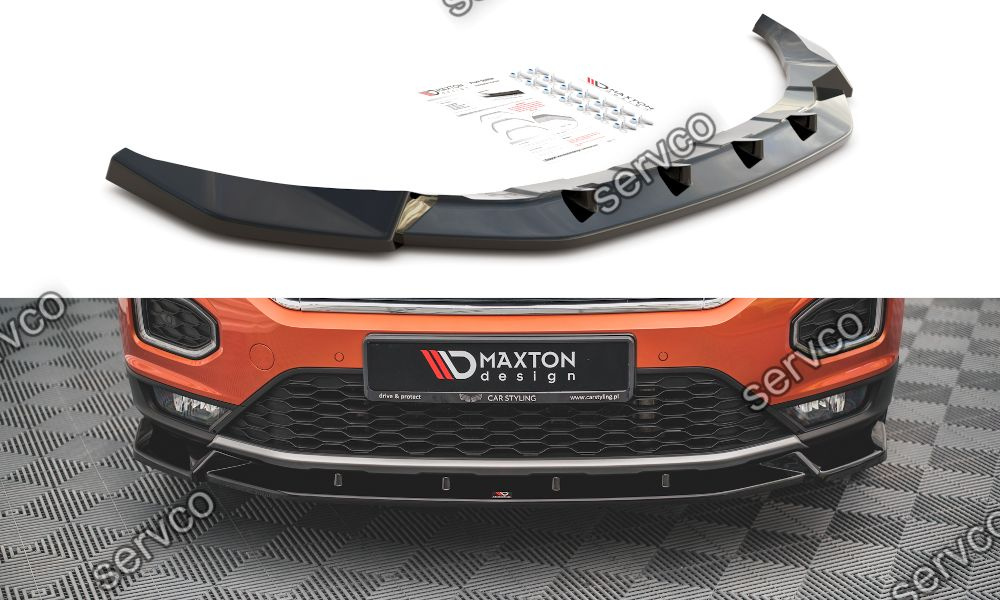 Prelungire splitter bara fata Volkswagen T-Roc Mk1 2017- v2 - Maxton Design