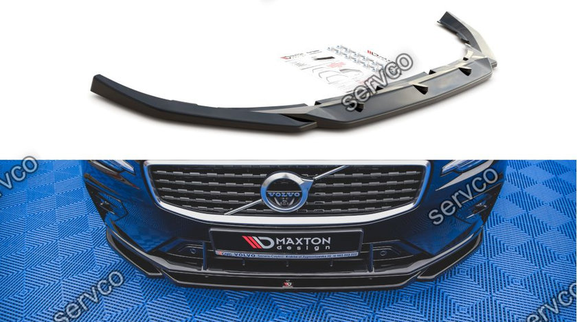 Prelungire splitter bara fata Volvo S60 R-Design Mk3 2018- v2 - Maxton Design