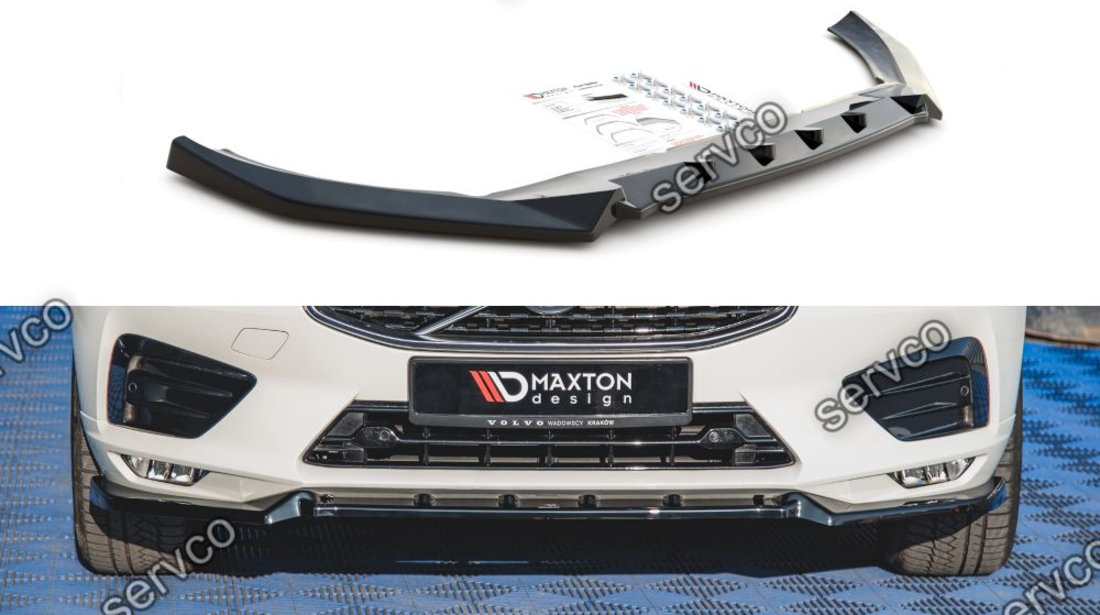 Prelungire splitter bara fata Volvo XC60 Mk2 R-Design 2017- v2 - Maxton Design