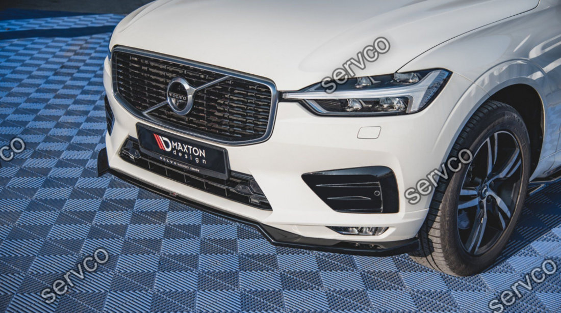 Prelungire splitter bara fata Volvo XC60 Mk2 R-Design 2017- v1 - Maxton Design