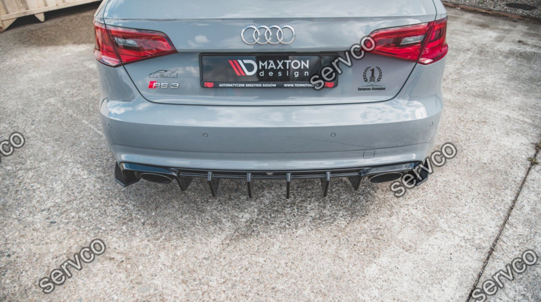 Prelungire splitter bara spate Audi A3 RS3 8V Sportback 2015-2016 v14 - Maxton Design