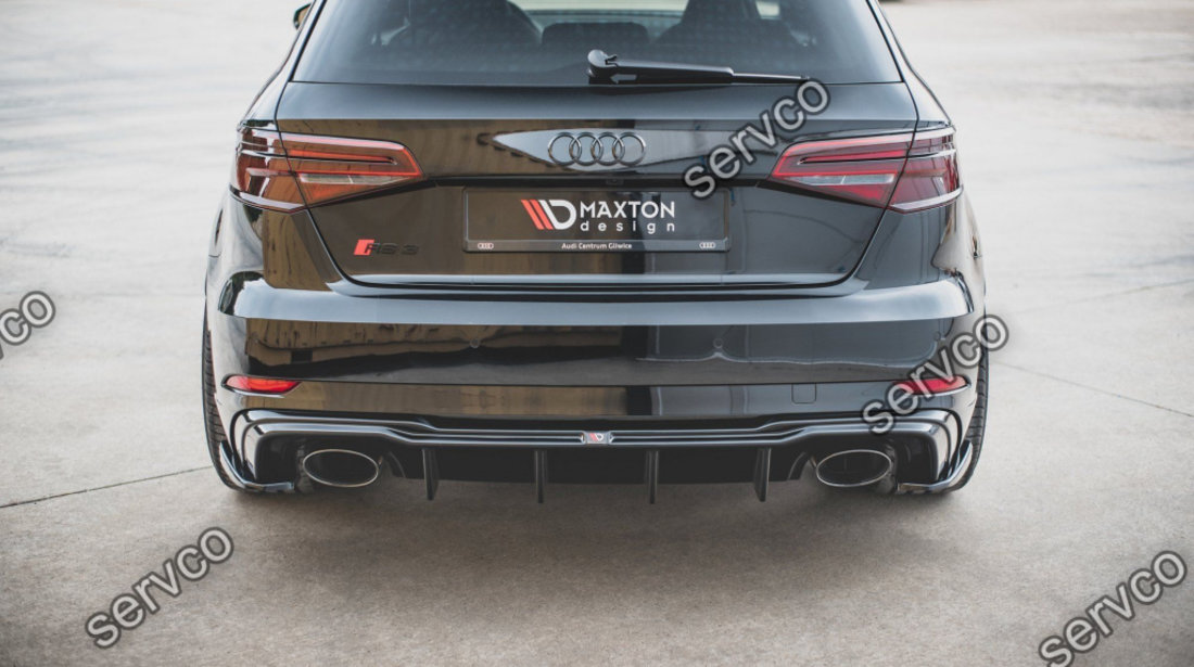 Prelungire splitter bara spate Audi A3 RS3 8V Sportback Facelift 2019- v20 - Maxton Design