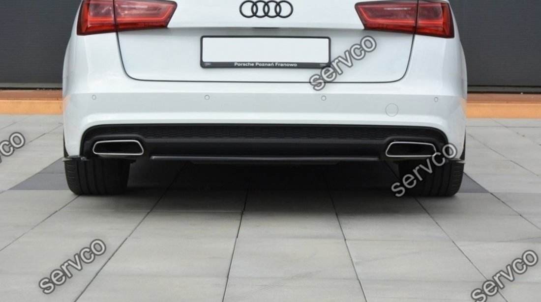 Prelungire splitter bara spate Audi A6 C7 4G Avant S-Line Facelift 2014- 2018 v2 - Maxton Design