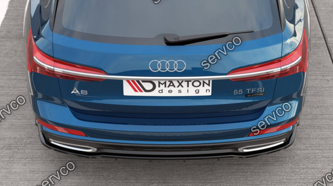 Prelungire splitter bara spate Audi A6 S-Line S6 C8 Avant 2019- v2 - Maxton Design