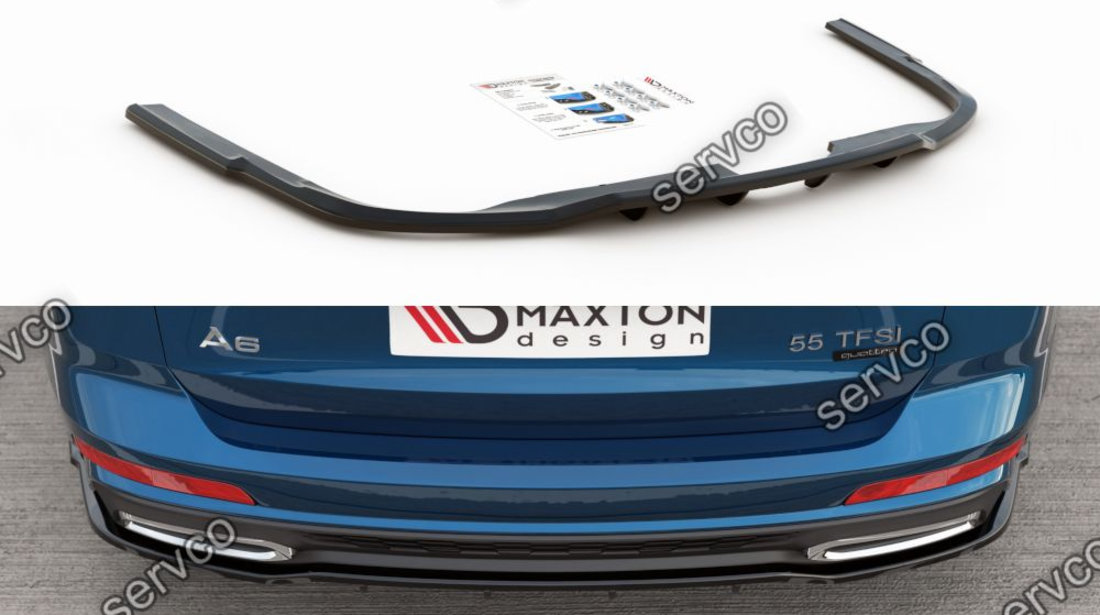 Prelungire splitter bara spate Audi A6 S-Line S6 C8 Avant 2019- v2 - Maxton Design