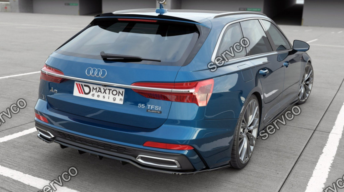 Prelungire splitter bara spate Audi A6 S-Line S6 C8 Avant 2019- v2 - Maxton Design