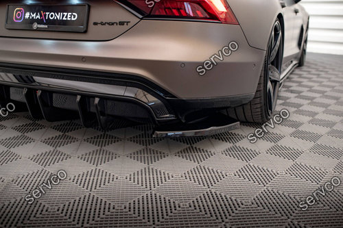 Prelungire splitter bara spate Audi e-Tron GT / RS GT Mk1 2021- v2 - Maxton Design