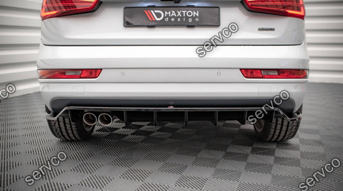 Prelungire splitter bara spate Audi Q3 S-Line 8U Facelift 2014-2018 v1 - Maxton Design