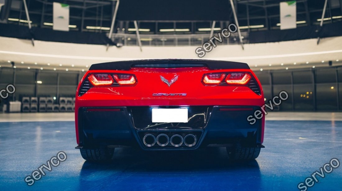 Prelungire splitter bara spate Chevrolet Corvette C7 2014- v1 - Maxton Design