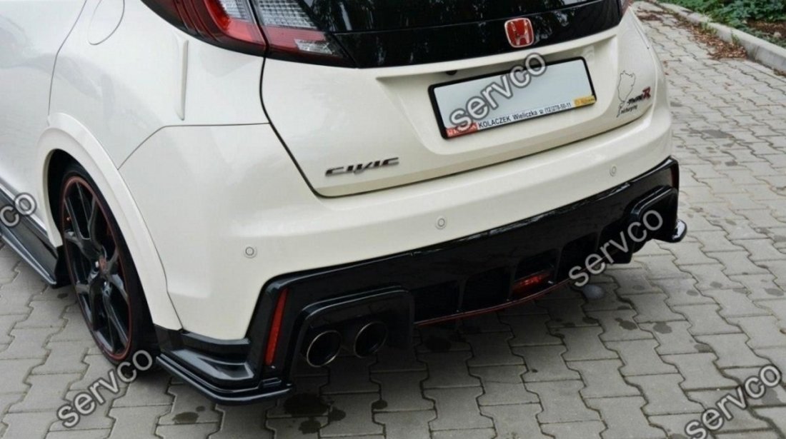 Prelungire splitter bara spate Honda Civic Mk9 Type R 2015- v5 - Maxton Design