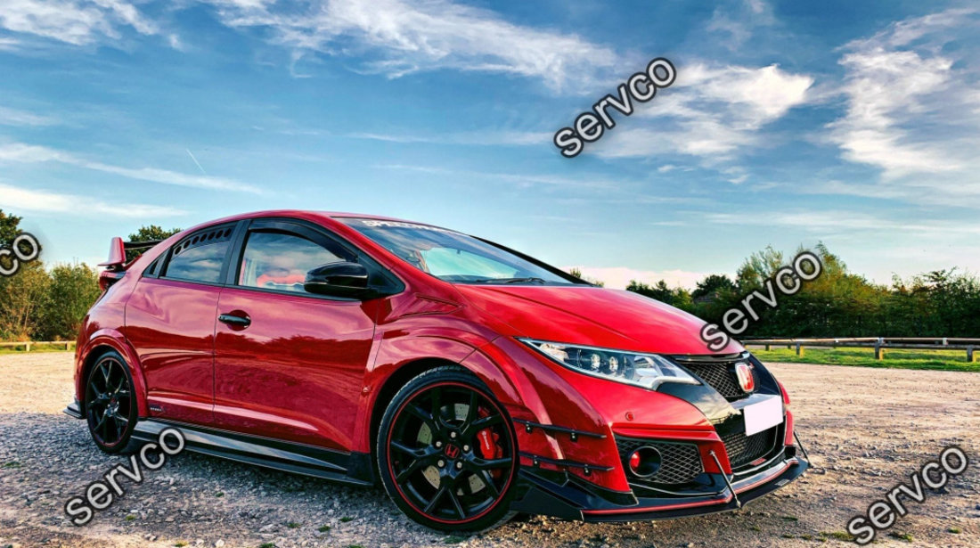 Prelungire splitter bara spate Honda Civic Mk9 Type R 2015- v5 - Maxton Design