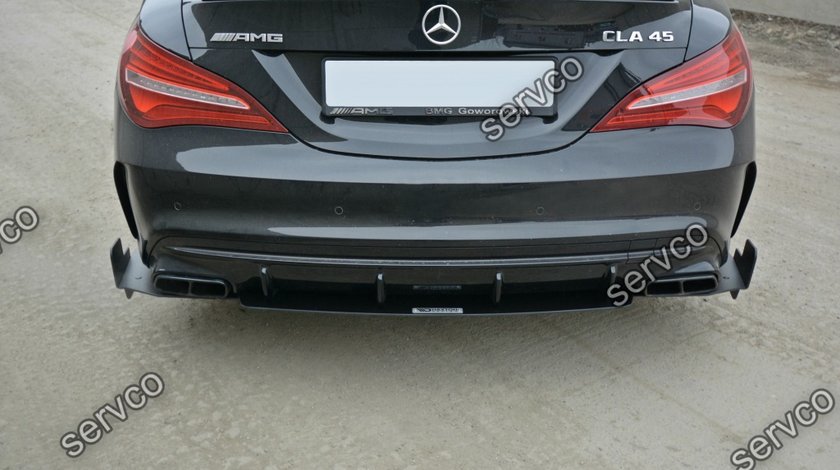Prelungire splitter bara spate Mercedes Cla A45 Amg C117 facelift 2017- v5 - Maxton Design