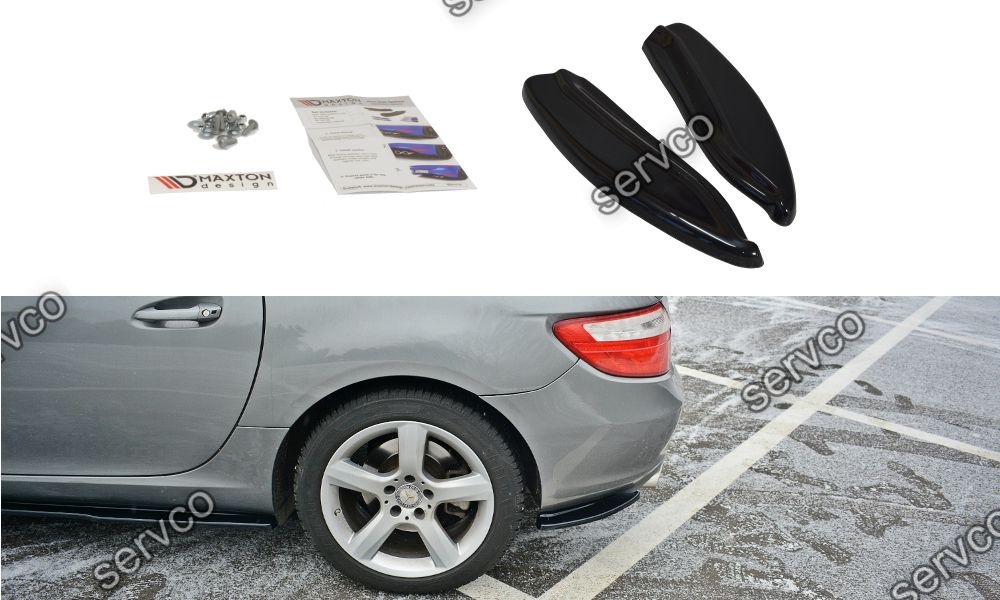 Prelungire splitter bara spate Mercedes SLK R172 2011-2015 v1 - Maxton Design