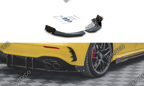Prelungire splitter bara spate si flapsuri Mercedes A Class W177 A45 AMG S 2019- v3 - Maxton Design