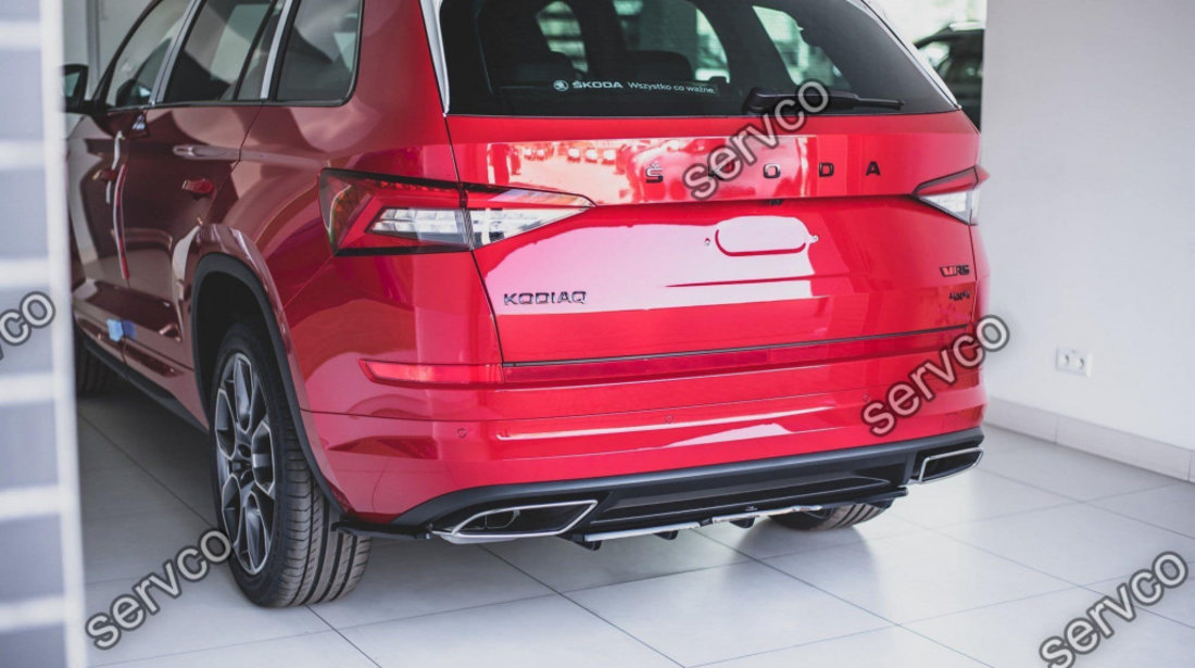 Prelungire splitter bara spate Skoda Kodiaq RS 2019- v6 - Maxton Design