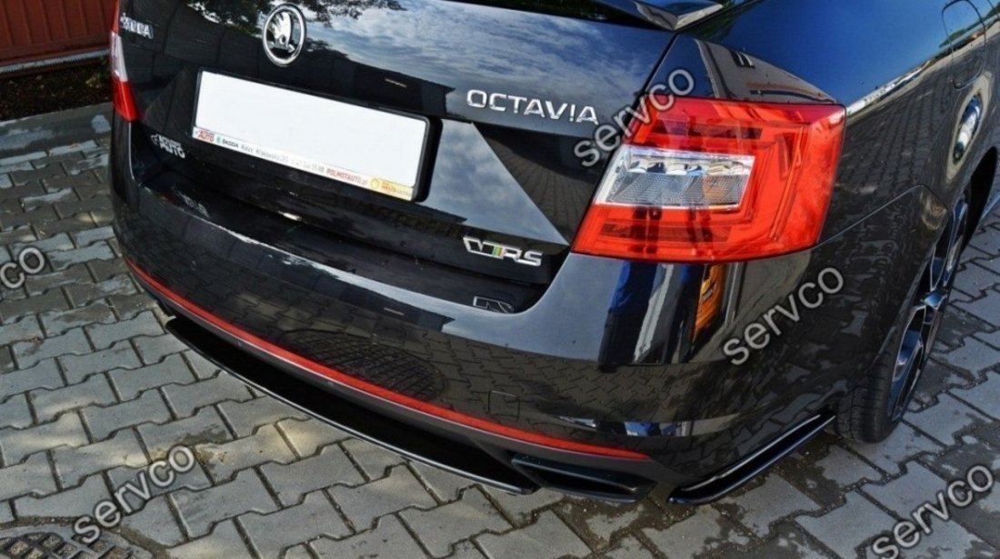 Prelungire splitter bara spate Skoda Octavia Mk3 RS Facelift 2013- v2 - Maxton Design