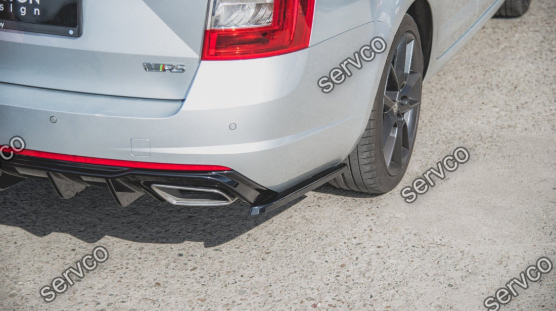 Prelungire splitter bara spate Skoda Octavia RS Mk3 Hatchback Combi 2013-2019 v7 - Maxton Design