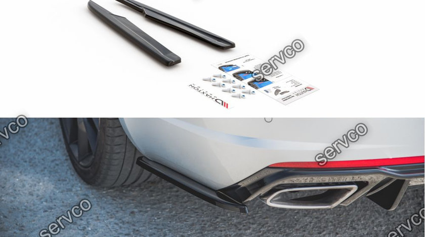 Prelungire splitter bara spate Skoda Octavia RS Mk3 Hatchback Combi 2013-2019 v7 - Maxton Design