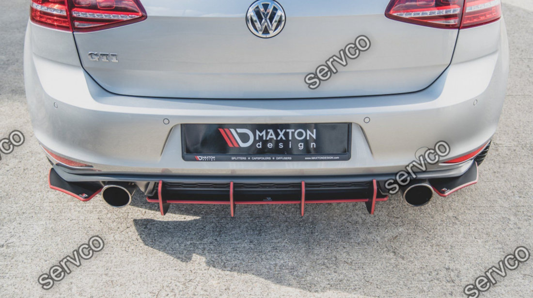 Prelungire splitter bara spate Volkswagen Golf 7 Gti 2013-2016 v24 - Maxton Design