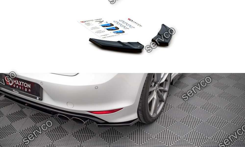 Prelungire splitter bara spate Volkswagen Golf 7 R 2013-2016 v32 - Maxton Design