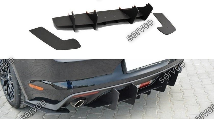 Prelungire splitter difuzor bara spate Ford Mustang Mk6 GT 2015-2020 v3 - Maxton Design