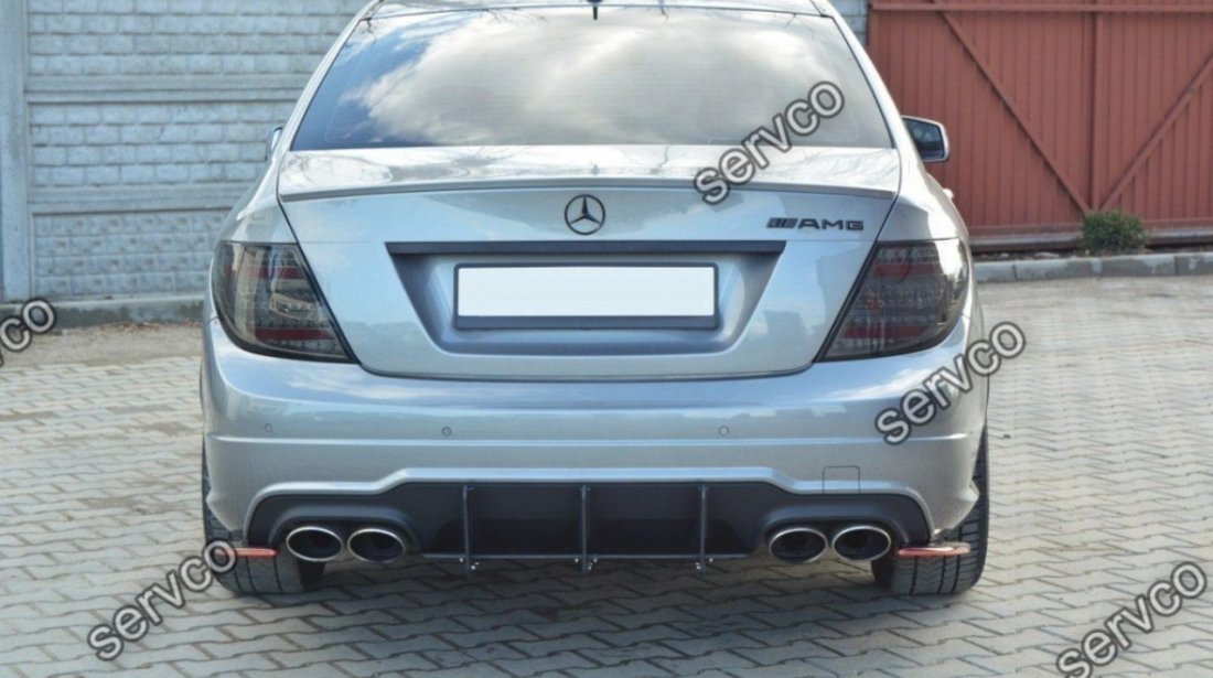 Prelungire splitter difuzor bara spate Mercedes C Class W204 AMG-Line Facelift 2011-2014 v4 - Maxton Design