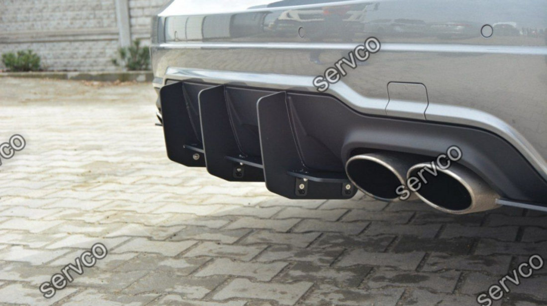 Prelungire splitter difuzor bara spate Mercedes C Class W204 AMG-Line Facelift 2011-2014 v4 - Maxton Design