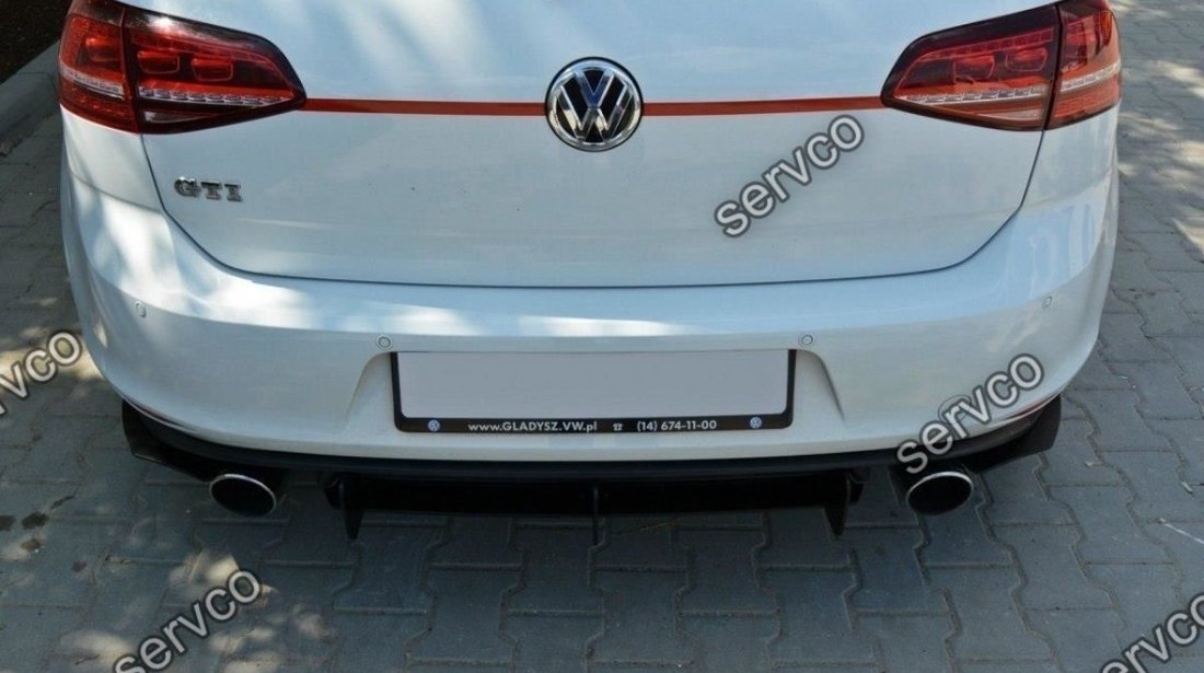Prelungire splitter difuzor bara spate Volkswagen Golf 7 GTI 2012-2016 v2