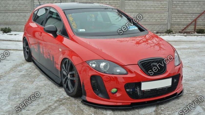 Prelungire splitter tuning bara fata Seat Leon 1P Mk2 Ms Design 2005-2012 v3