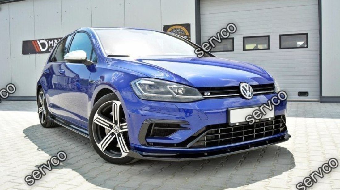 Prelungire splitter tuning bara fata Volkswagen Golf 7 Mk VII R Facelift 2017-2019 v15