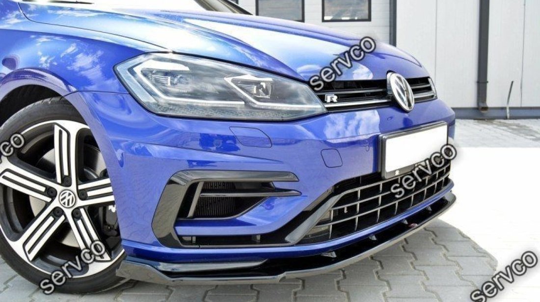 Prelungire splitter tuning bara fata Volkswagen Golf 7 Mk VII R Facelift 2017-2019 v15