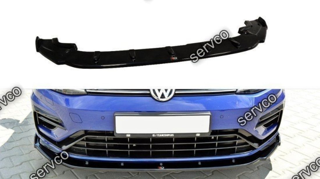 Prelungire splitter tuning bara fata Volkswagen Golf 7 Mk VII R Facelift 2017-2019 v15