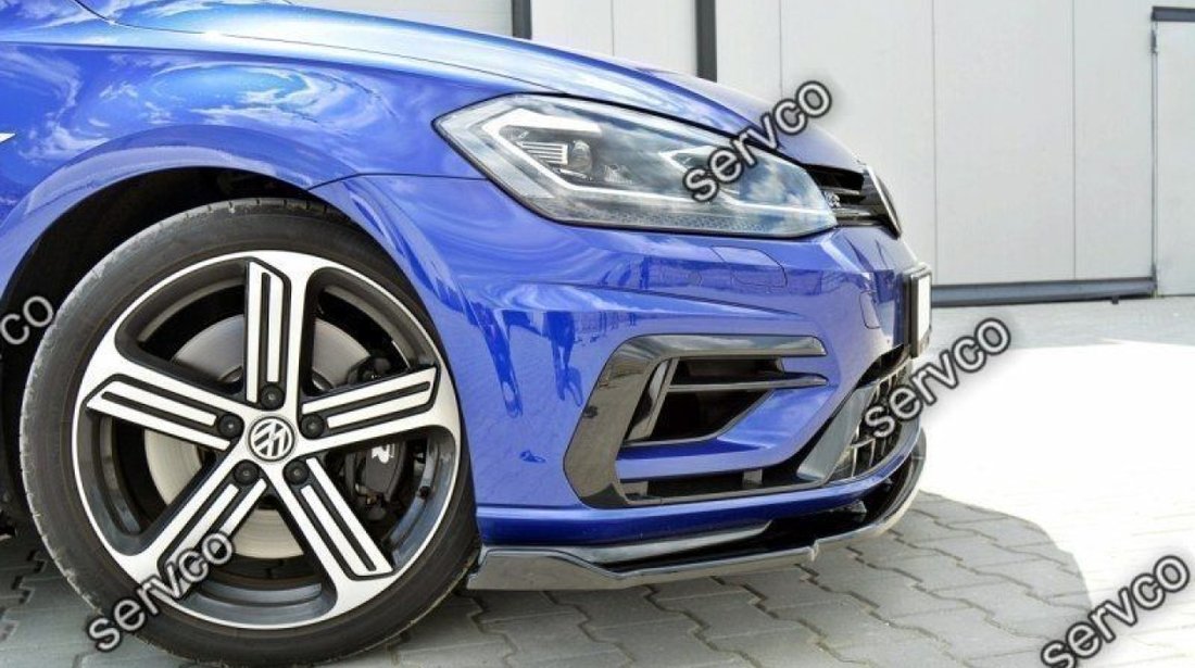 Prelungire splitter tuning bara fata Volkswagen Golf 7 Mk VII R Facelift 2017-2019 v15