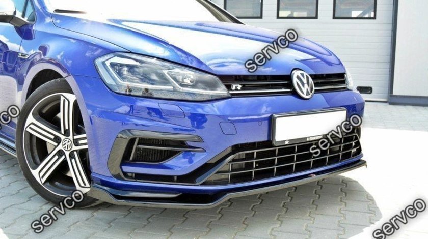 Prelungire splitter tuning bara fata Volkswagen Golf 7 Mk VII R Facelift 2017-2019 v4
