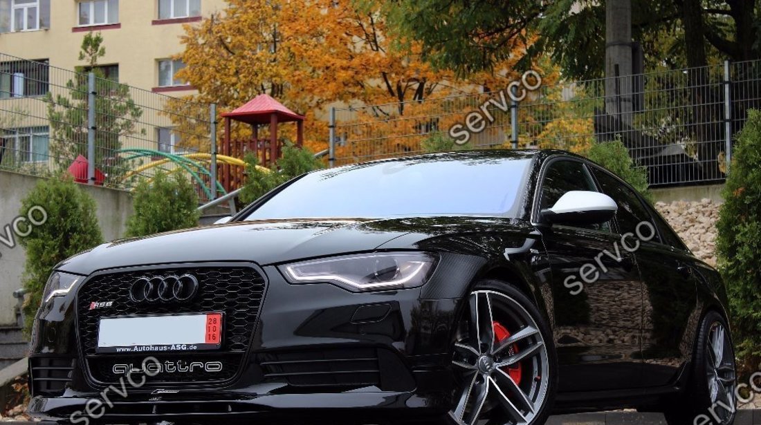 Prelungire spoiler bara fata tuning Audi A6 4G C7 2011 2012 2013 2014 ABT Sline S6 Rs6