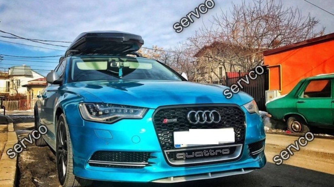 Prelungire spoiler bara fata tuning Audi A6 4G C7 2011 2012 2013 2014 ABT Sline S6 Rs6